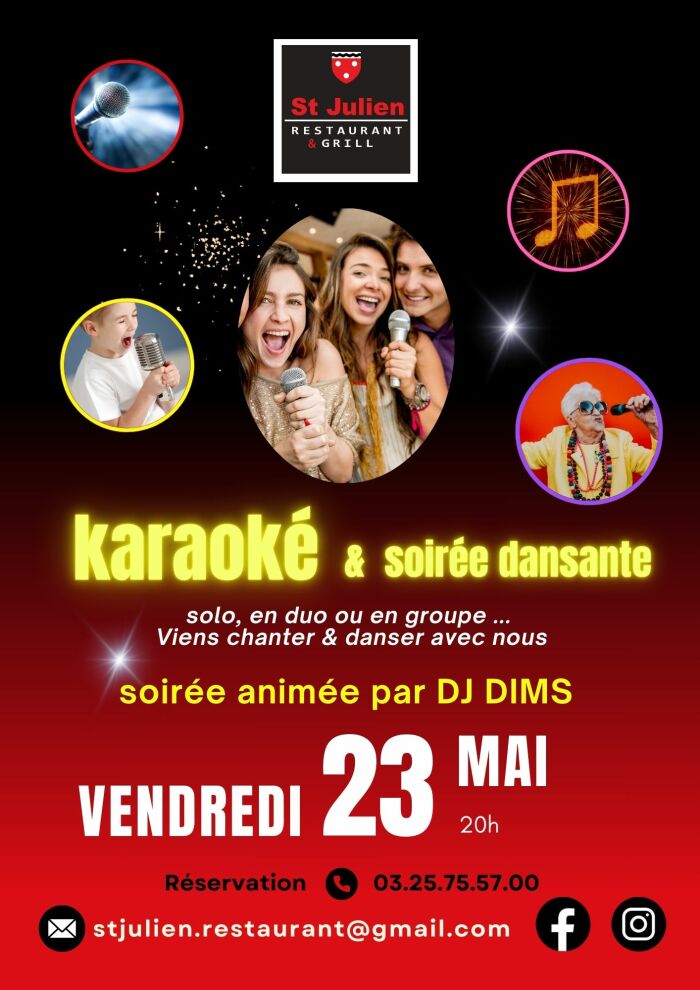 affiche soirée karaoké ©stJulien