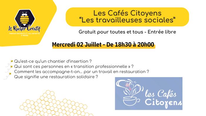 visuel café citoyen Le Rucher Créatif