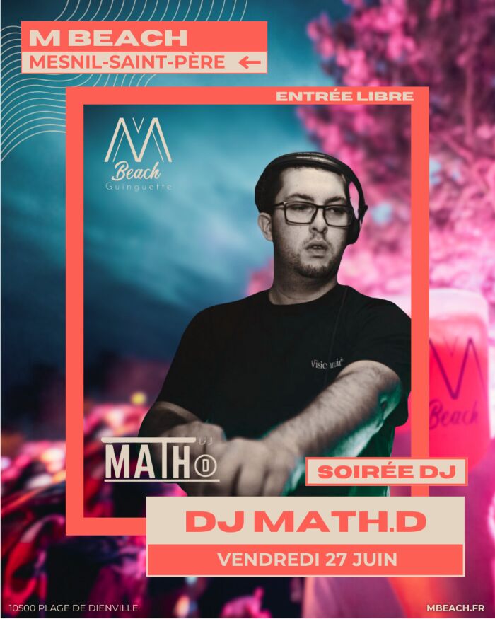 Affiche soirée DJ M Beach