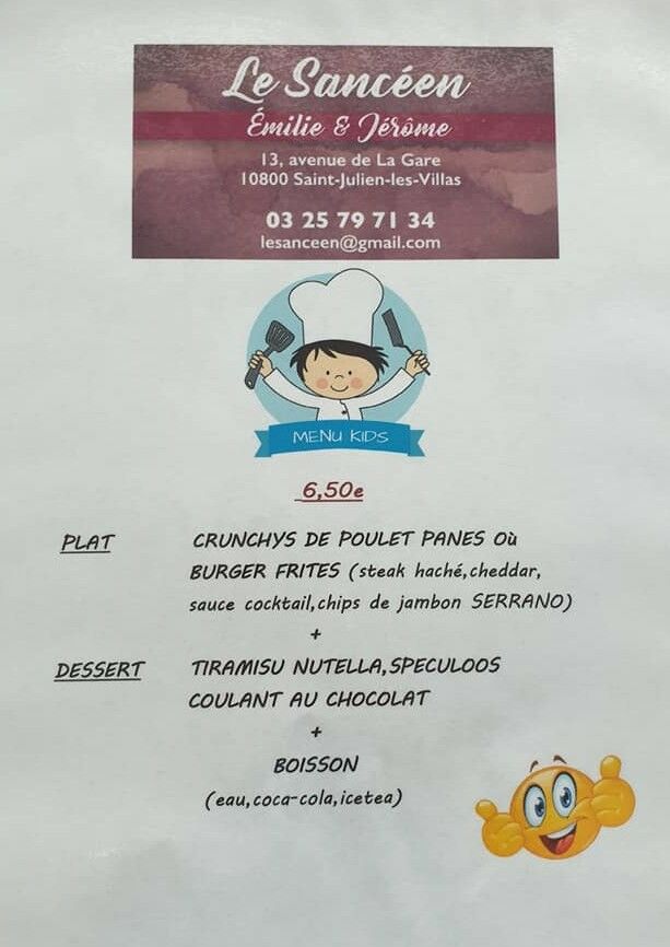 le sancéen - menu kids à emporter.jpg Le Sancéen